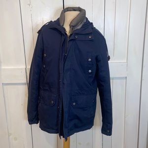 Brooks Brothers Navy Jacket with Puffer Jacket Liner